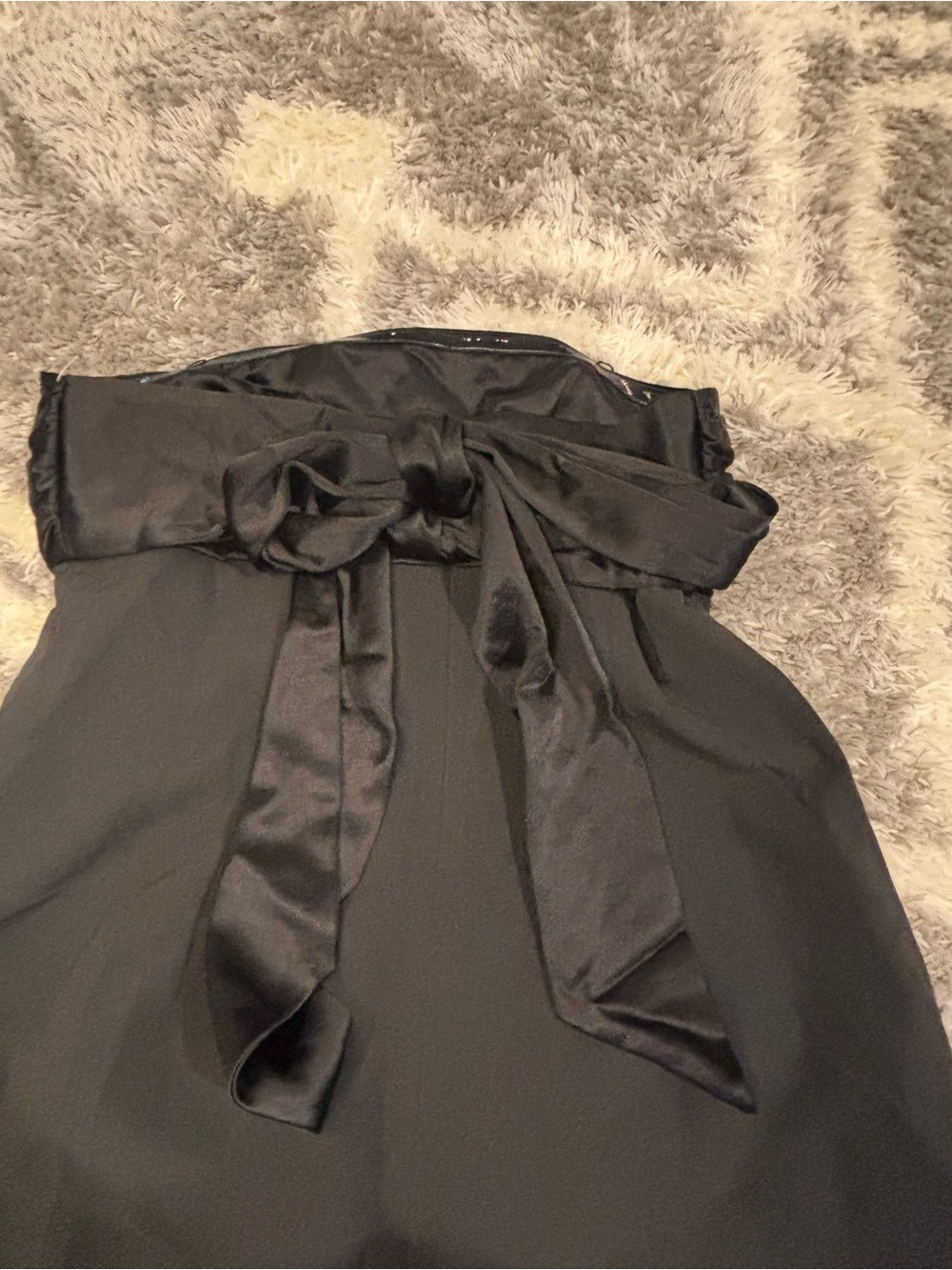 Milly NWT black Wide-Leg Jumpsuit - size 10. Satin tie in back - Picture 6 of 9